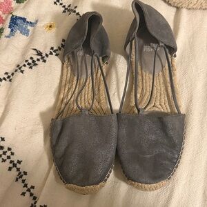 Eileen Fisher Charcoal Espadrille Flats